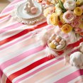 thumbnail image 5 of ZOPZO Round Waterproof Tablecloth for Dining Table, Pink, 60", for Dining Room, Kitchen or Party Table, 5 of 9