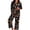 Black, variant on Halloween Pjs Women Long Sleeve Shirt Long Pants Soft Cozy Casual Sleepwear Loungewear 2 Piece Pajama Set Black L