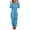 Blue, variant on Coduop Women Warm Fuzzy Faux Pajamas Lounge Romper Jumpsuit Zip Up Hoodies S-5XL