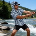 thumbnail image 2 of HAJWOH Men Leopard Printed Hooded Tank Top Muscle Short Sleeve Fishing Quick Dry Hoodies Summer Beach Soft Gym Shirts, 2 of 6