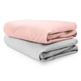 thumbnail image 7 of Bare Home 2 Pack Fitted Sheets - Premium 1800 Collection - Ultra Soft - Crib, Pink Slipper/Cloud Grey, 7 of 7