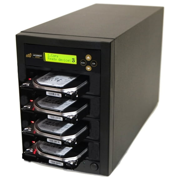 Acumen Disc 1 to 3 SATA II Hard Drive Duplicator (up to 300MB/s) - Multiple HDD & SSD Memory Card Copier & HDD Sanitizer (DoD Compliant)