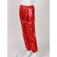 thumbnail image 3 of Nyeemya Shiny Metallic Pants for Kids Boys Girls Hip Hop Dance Party Bottoms Pull-on Trousers Red 16, 3 of 7