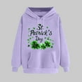 thumbnail image 6 of NuoCaiYun Sweatshirt for Women's Funny Print St. Patrick's Day Long Sleeved Loose Comfortable Hooded Drawstring Pullover with Pocket, 6 of 6