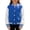 Blue, variant on Girls Baseball Jacket Color Blocking Snap Button Long Sleeve Coat Spring Autumn Comfortable Preppy Outwear