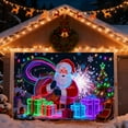 thumbnail image 5 of 13x6ft UV Activated Christmas Garage Door Cover Banner Glows in Dark Holiday Garage Door Covers with Cartoon Santa Fluorescent Cartoon Santa Elf Party Backdrop Xmas Decorations, 5 of 5