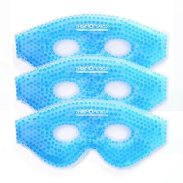 Pack Antifaz de Gel Frio, Thermo Gel Perls | Tecnología en Gel | Terapia en Frío | Tres antifaces | Ojeras | Desinflama | Estrés | Ajustable | Migra&nt Gooday NA