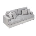 thumbnail image 4 of 3 Seater Corduroy With 4 Pillows, Cozy, Gray Spacious Couch, 4 of 5