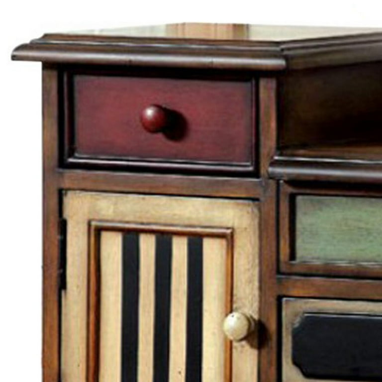 Benzara Brown 5-Drawer Accent Chest