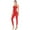Red, variant on Yaoyar Women Two Pieces Set Yoga Cloth Sports Wrap Crop Tank Top and High Waist Suit, Outdoor Accessories