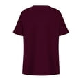 thumbnail image 7 of Fanxing Wine Short Sleeve Tees Slimming Summer Blouses, 7 of 7