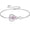 Oct-Pink, variant on Infinity Heart Birthstone Bracelet 925 Sterling Silver Forever Love with Birthstone Adjustable Bracelet for Anniversary Birthday Women Gifts