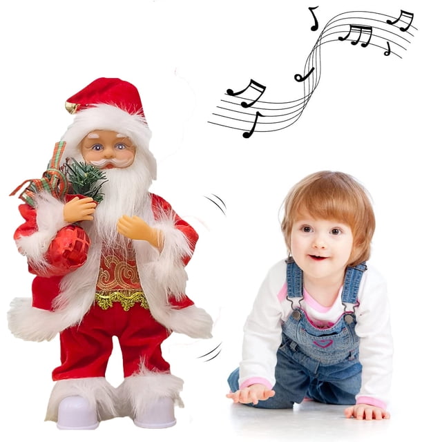 SIfdSeng Infant Toys for Travel Santa Christmas Stuffed Toy Dolls Sing English Songs Santa Children's Toys Are and Beautiful Kids Toys Boys Cool Toys for Boys