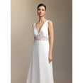 thumbnail image 3 of Vestido de novia Dazie maxi de malla de encaje sin mangas con cuello en V profundo, 3 of 6
