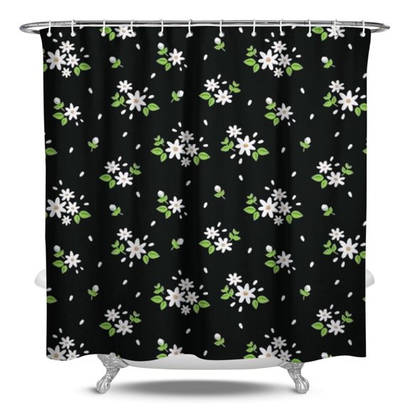 Waterproof Pioneer Shower Curtain 84x72 Inch Polyester Unique Colorful Floral Shower Curtain for Bathroom Hotel Home Decor with 12 Plastic Hooks