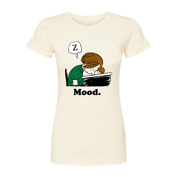 Peanuts - Peppermint Patty Mood - Juniors Fitted Graphic T-Shirt