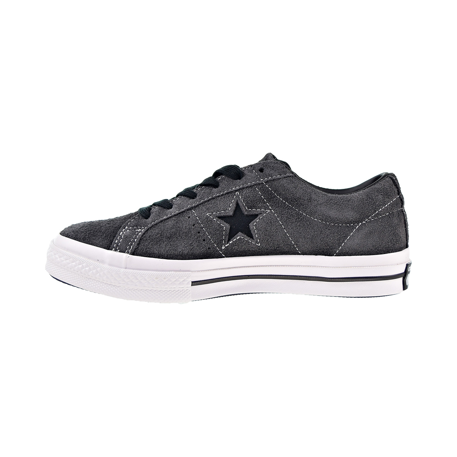 Converse One Star Ox Men's Shoes Almost Black-Black-White 163247c - image 4 of 6