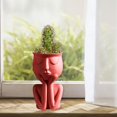 thumbnail image 3 of Escultura abstracta de retrato en maceta, retrato de personaje, arreglo floral, regalo Un rojo, 3 of 9