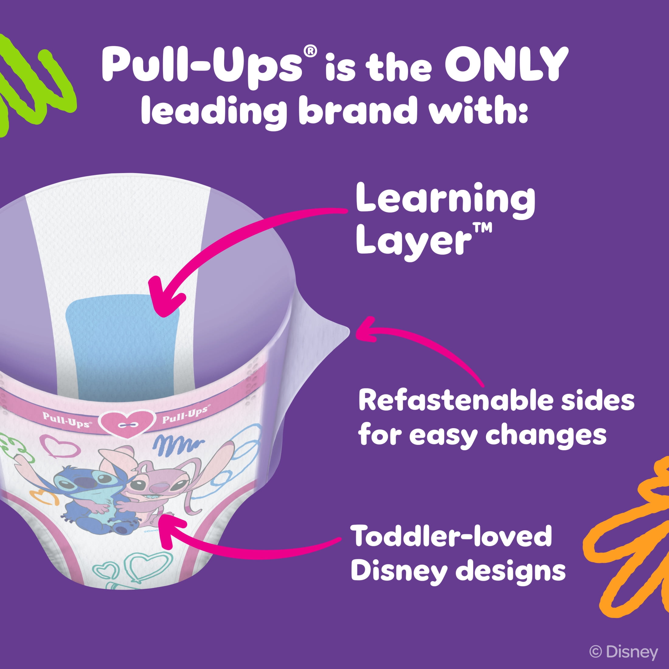 Pull-Ups Girls Potty Training Pants Disney Special Edition, 4T-5T, 60 Count