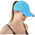 thumbnail image 7 of Womens Criss Cross Ponytail Baseball Cap Adjustable High Messy Bun Ponycap Quick Drying Hat, 7 of 7
