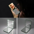 thumbnail image 2 of Pocket Mirror, 1X/3X Magnification LED Compact Travel Makeup Mirror with Light for Purse, 2-Sided, Portable, Folding, Handheld, Small Lighted Mirror for Gift, Black, 2 of 6