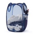 thumbnail image 1 of Cesto de ropa portátil TECHMILLY, de malla, plegable, azul, 70 L, 1 of 7