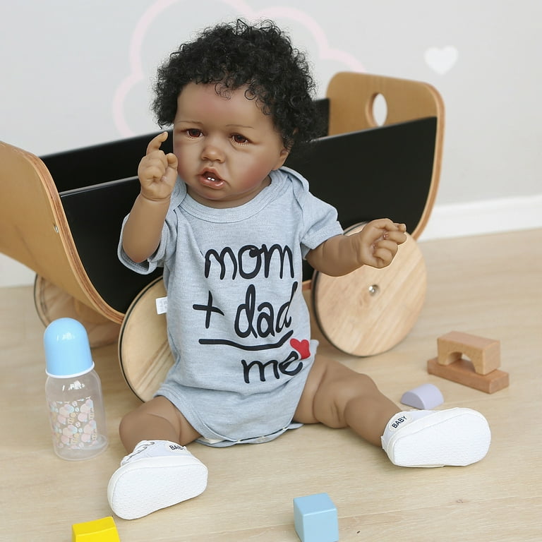 Lifelike Reborn Baby Dolls Black Girl Boy 22 Inch Realistic Reborn