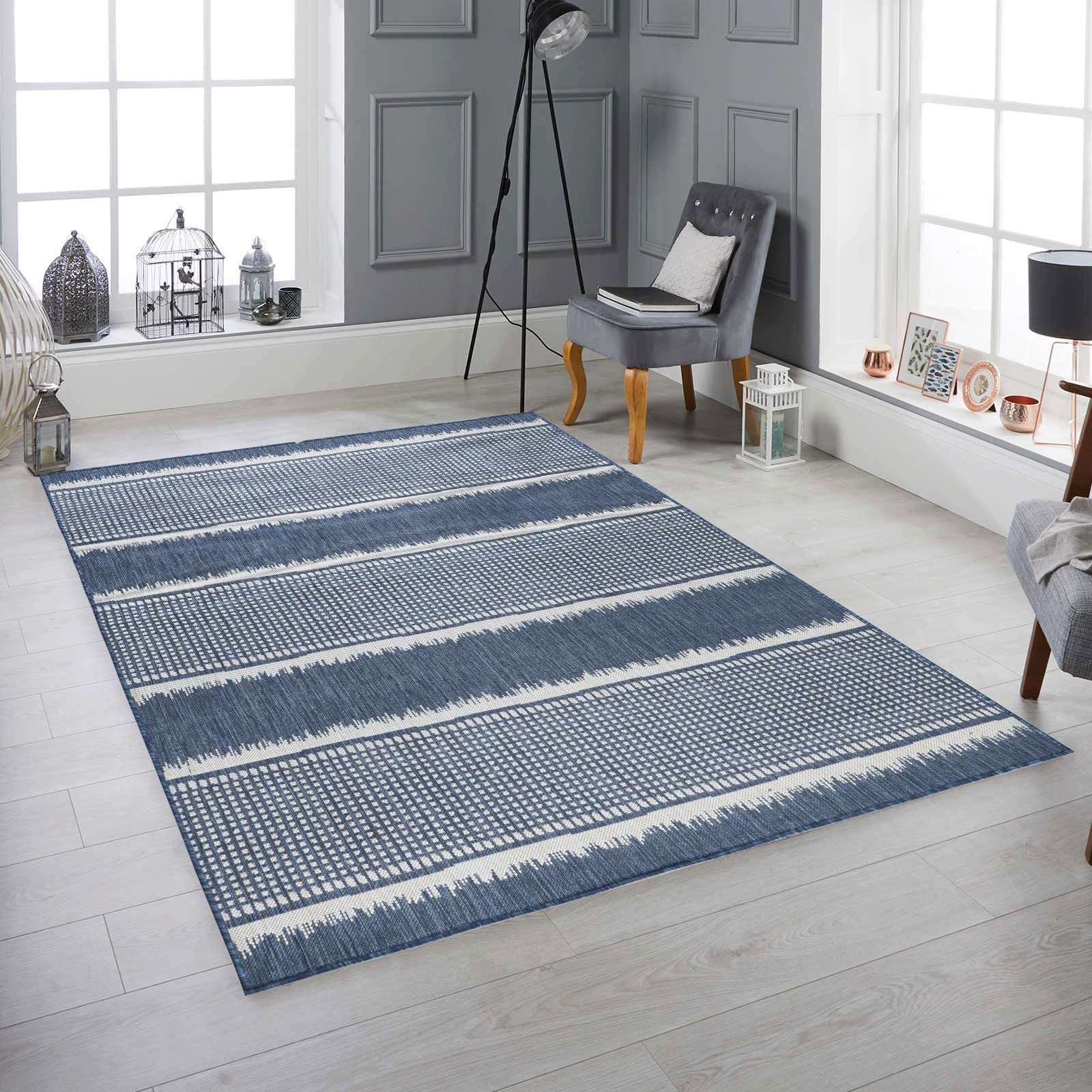 Oksana Quick Dry Indoor Outdoor Rug Easy to Clean for Patio and Deck, 3 ft 3 in x 5 ft