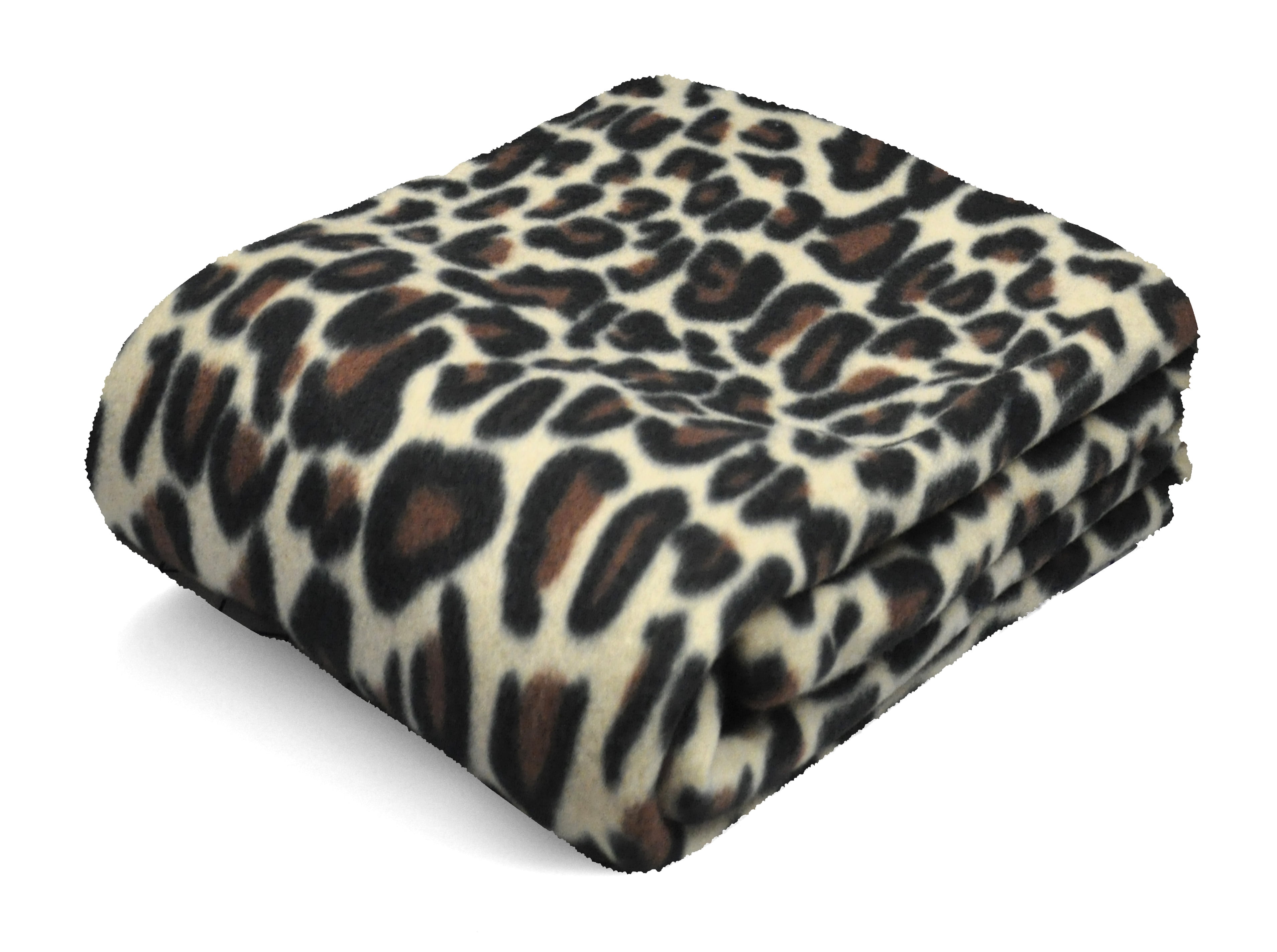Mainstay Woman Girl Pet Throw Blanket 50 x 60" Purple Fleece Animal Leopard Cat