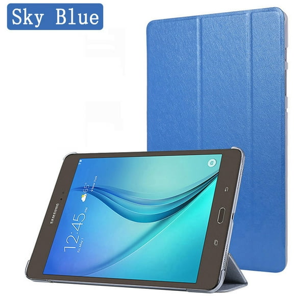 Tablet Case For Samsung Galaxy Tab A 8.0 2015 SM-T350 SM-T355 T350 T355 Trifold PU Leather Stand Flip Cover Sky Blue Tab A 8.0 T350 T355