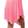 thumbnail image 4 of J. METHOD Women's Sleeveless Round Neck Flare Curved Hem Swing Tank Top Dress NEWDR61 Coral 3X, 4 of 5