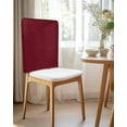 thumbnail image 2 of nqOlkjepod Pure Red Wine Chair Covers Set of 6, Decorative Chair Back Cover, Simple Solid Color Dining Room Chair Slipcovers Removable Chair Protectors Covers for Party Banquet, 2 of 7