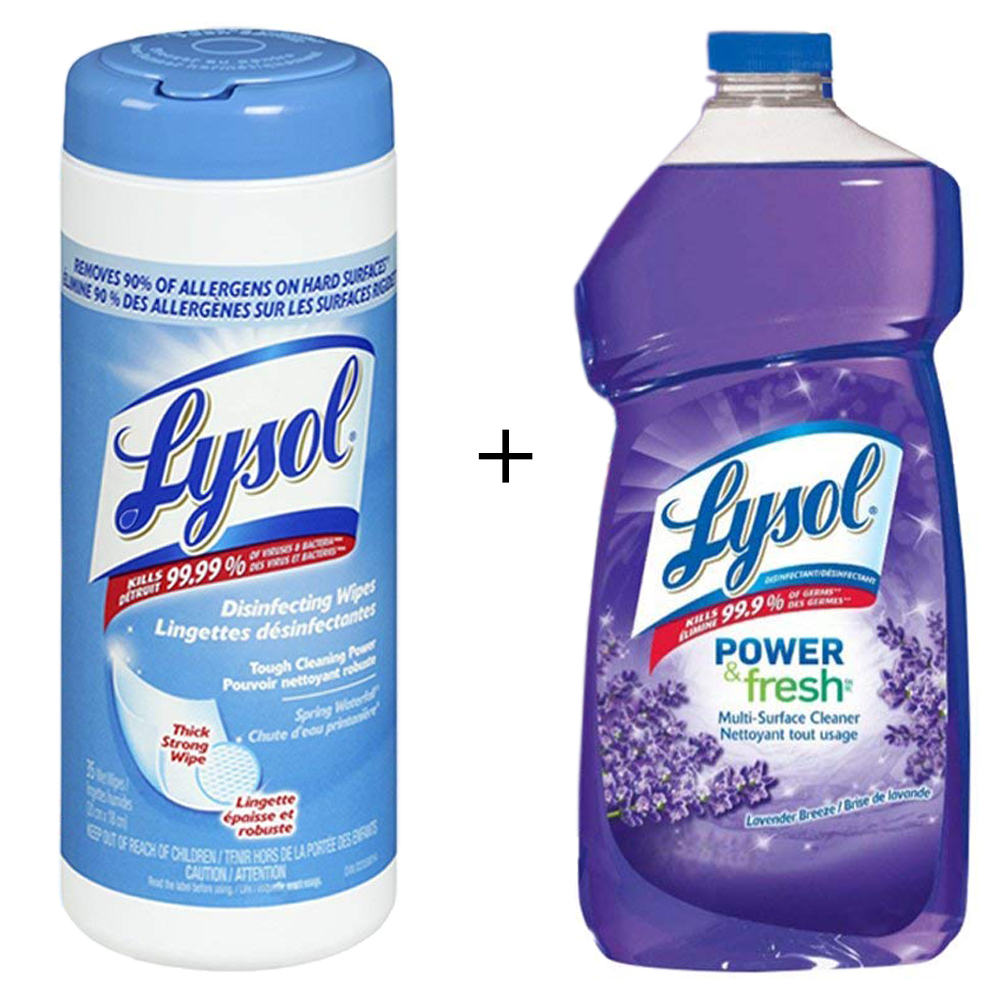 Lysol Disinfecting Wipes Spring Waterfall 35 Count + LYSOL