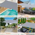 thumbnail image 1 of Toldo rectangular de 3 x 4 m, resistente al agua, al viento, con protección UV del 95 % para patio, jardín al aire libre, color gris, 1 of 5