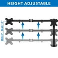 thumbnail image 5 of Mount-It! Triple Monitor Desk Mount, Fits 24"-32" Monitors, Full Motion Stand, Ergonomic, 5 of 10