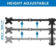 Mount-It! Triple Monitor Desk Mount, Fits 24-32 Monitors, Full Motion Stand, Ergonomic