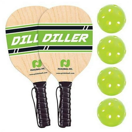 Pickle Ball 1450226 Diller 2 Player Paddle & Ball Pack
