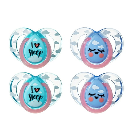 Tommee Tippee Closer to Nature Night Time Infant Pacifier, 6-18m, 4pk, Unisex