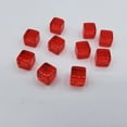 thumbnail image 2 of SPRING 200Pcs/Set 8mm Transparent Square Corner Cube Colorful Clear Solid Color Dice Chess Piece Right Angle For DIY Board Game red, 2 of 5