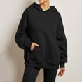 thumbnail image 3 of Womens Oversized Hoodies Fleece Sweatshirts Long Sleeve Sweaters Pullover Fall Outfits with Pocket, 3 of 5