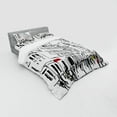 thumbnail image 3 of Ambesonne Urban Bedding Set 3 Pcs, Ink Cityscape Street View, Twin, Grey Black White, 3 of 3