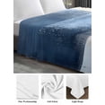 thumbnail image 6 of Navy Blue Grey Ombre California King Size Flat Sheet, Wrinkleproof & Fadeproof Cooling Flat Bed Sheet Only, Modern Oil Painting Abstract Breathable Soft Bedding Top Sheets 108 x 98 Inches, 6 of 8