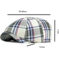 thumbnail image 2 of CoCopeaunts Newsboy Cap Spring Summer Cotton Artist Painter Beret Hat Plaid Ivy Cap Flat Beret Cap Newsboy Hats for Women, 2 of 8