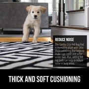 GORILLA GRIP Felt Rug Gripper Rug Pad 1/8” Thick 2x3 FT Protective Pads for Under Rugs