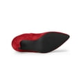 thumbnail image 3 of Unique Bargains Women's Stiletto Heel Chelsea Ankle Booties Red (Size 9), 3 of 8
