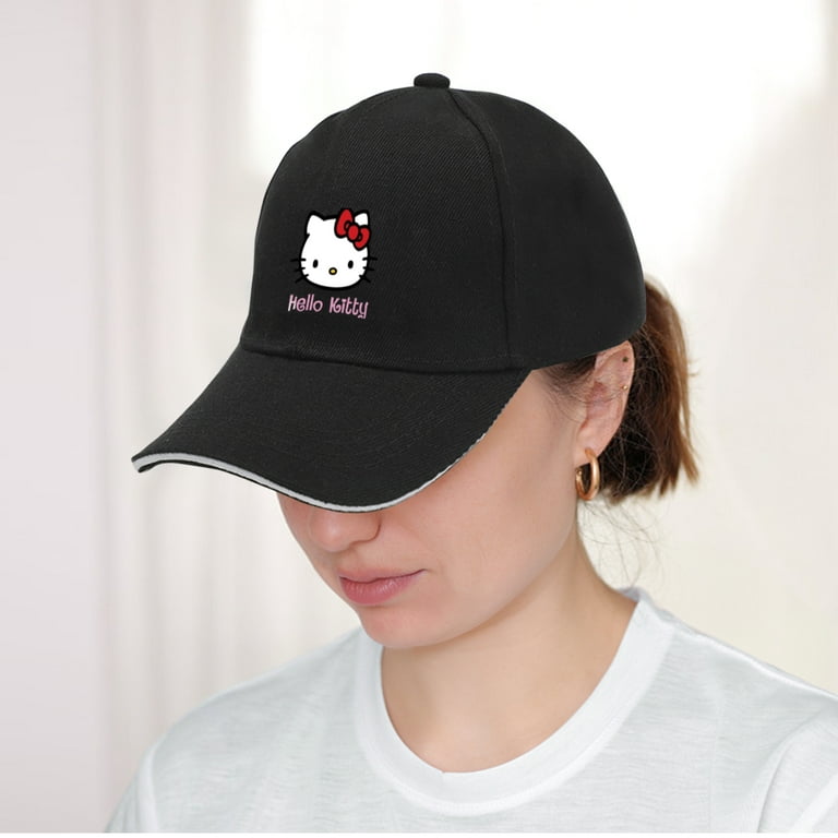 amazon hello kitty baseball hat Fender X Hello Kitty Black Logo Trucker Hat, O