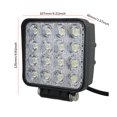 thumbnail image 4 of Led Spot Beam Luces De Trabajo Cuadradas Suv Tractor Truck Lámpara Para Vehículos De 12V 24V A Prueba De Agua 48W 6500K Minnieouse HA021147-00, 4 of 5