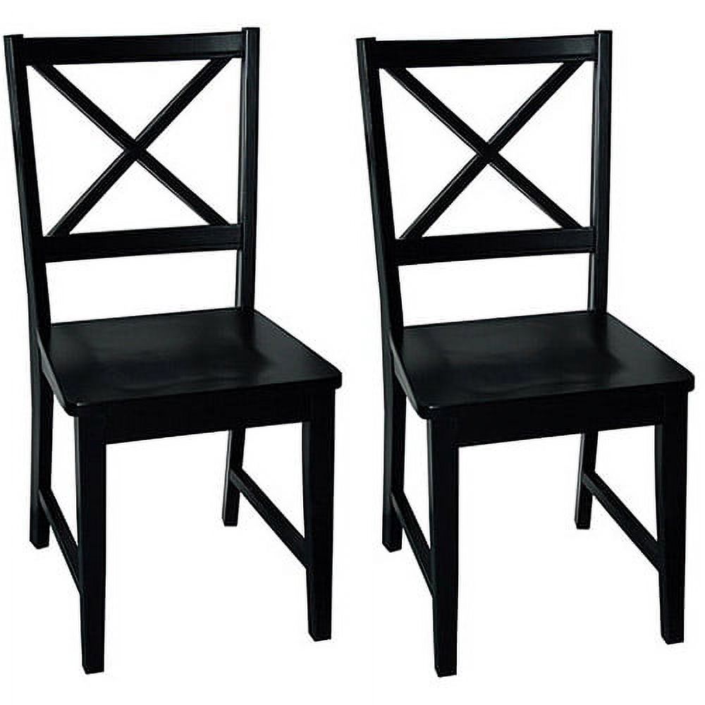 TMS Virgina Indoor Cross-Back Dining Chair, Set of 2, Black - image 4 of 6