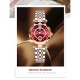 thumbnail image 6 of POEDAGAR Women's Gold Fashion Diamond Rhombus Glass Watch Waterproof Quartz Wristwatch, 6 of 7