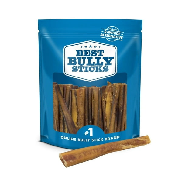 Best Bully Stick 6 Inch Thick Bully Stick 50 Count for Dogs, Natural Grass-Fed Beef, No Rawhide, Grain and Odor Free Chew Treat - Small, Medium, Large Breeds, Puppies